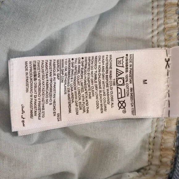 GAP Factory High Rise Wide-Leg Pull-On Jeans - Size Medium - Picture 7 of 7